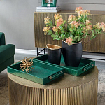 Комплект из двух прямоугольных подносов зеленого цвета Serpent варинант исполнения - 4 | Loft Concept в Липецке