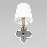 Бра с белым текстильным абажуром и фигурным основанием с зеркальной вставкой Vitorino варинант исполнения - 22 | Loft Concept в Липецке