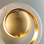 Бра с бежевым текстурным кольцом и латунным шаром в центре Tactile  варинант исполнения - 7 | Loft Concept в Липецке