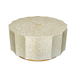 Стол кофейный с отделкой раковинами устриц Coastal Charm варинант исполнения - 2 | Loft Concept в Липецке