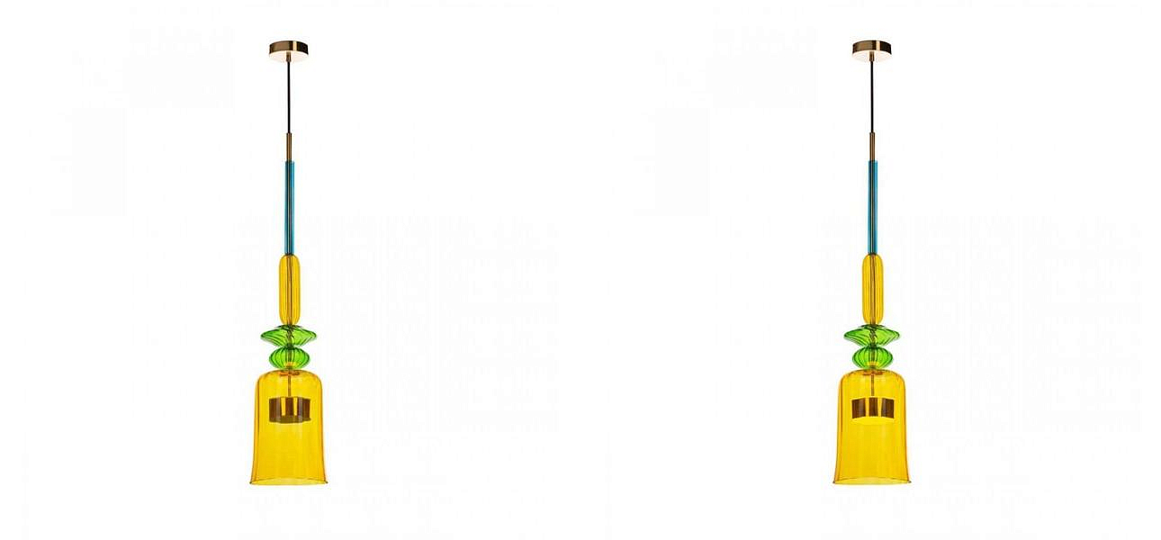 Светильник Flauti Yellow Green D16 см Светильник Flauti Yellow Green D16 см - Loft-Concept в Липецке