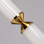 Подвесной светильник с двумя белыми рифлеными цилиндрическими плафонами Golden Swirl варинант исполнения - 7 | Loft Concept в Липецке