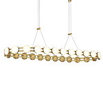 Люстра овальная с круглыми светодиодными источниками света Maxine Light варинант исполнения - 2 | Loft Concept в Липецке