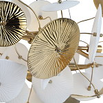 Люстра с белыми и золотистыми цветами Dahlia Flowers Lamp варинант исполнения - 5 | Loft Concept в Липецке