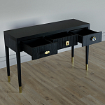 Дизайнерский Письменный стол Elsa Dreams Black с тремя ящиками варинант исполнения - 4 | Loft Concept в Липецке