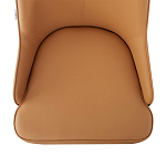 Стул оранжевый с высокой спинкой из искуственной кожи на серых металлических ножках Enigma Orange варинант исполнения - 3 | Loft Concept в Липецке