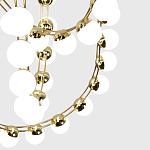 Люстра подвесная светодиодная с круглыми плафонами белого цвета PEARLS Suspension 39  варинант исполнения - 5 | Loft Concept в Липецке