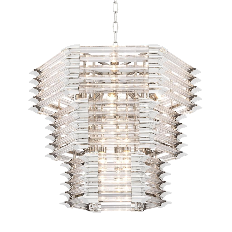 Люстра Chandelier Wren Никель Прозрачный (Transparent) Люстра Chandelier Wren Никель Прозрачный (Transparent) в Липецке | Loft Concept