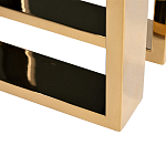 Столик журнальный квадратный с основанием в оттенках хром и золото Harmony Color and Shapes варинант исполнения - 3 | Loft Concept в Липецке