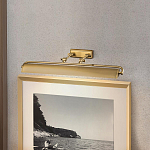 Светильник для картин цвета состаренная латунь с широким плафоном на прямоугольном основании Elstead Lighting варинант исполнения - 6 | Loft Concept в Липецке