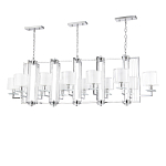 Люстра прямоугольной формы с 12-ю цилиндрическими плафонами из стекла Laurent варинант исполнения - 3 | Loft Concept в Липецке