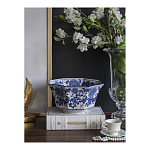 Чаша белая с синим цветочным узором Chino Dishes варинант исполнения - 3 | Loft Concept в Липецке