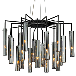 Люстра со стеклянными цилиндрическими плафонами Luminous Cylinders Smoky варинант исполнения - 3 | Loft Concept в Липецке