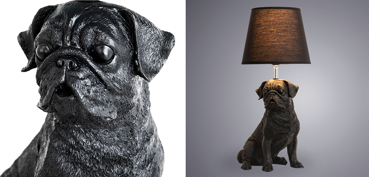 Настольная лампа Black Bulldog Table Lamp Настольная лампа Black Bulldog Table Lamp - Loft-Concept в Липецке