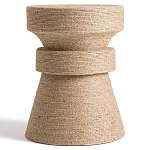 Приставной стол с отделкой из джута Juti D35 см варинант исполнения - 2 | Loft Concept в Липецке