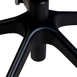 Стул с мягкой оранжевой обивкой из велюра и подъемно-поворотным механизмом на черных колесиках Harper Orange варинант исполнения - 7 | Loft Concept в Липецке