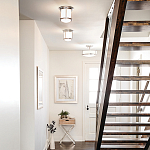 Потолочный светильник для ванных комнат со стеклянным плафоном и одной лампой Hinkley варинант исполнения - 5 | Loft Concept в Липецке