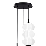 Люстра светодиодная каскадная с 3-мя белыми воздушными плафонами Glowing Cloud варинант исполнения - 5 | Loft Concept в Липецке