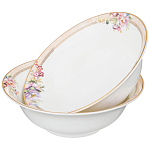 Сервиз столовый из фарфора белый с цветочным принтом на 6 персон 23 предмета Flower Porcelain Collection варинант исполнения - 1 | Loft Concept в Липецке