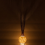 Торшер из перламутра на металлическом каркасе Indonesian Comet варинант исполнения - 4 | Loft Concept в Липецке