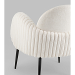 Полукресло Wave Stripes букле белый варинант исполнения - 3 | Loft Concept в Липецке