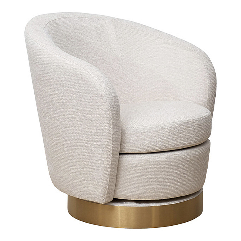 Кресло вращающееся с обивкой из рогожки Julia Armchair Silver Belt Серый Серебряный Бежевый Золотой Кресло вращающееся с обивкой из рогожки Julia Armchair Silver Belt Серый Серебряный Бежевый Золотой в Липецке | Loft Concept