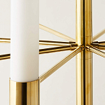 Люстра золотая с 16-ю тонкими цилиндрическими плафонами Shoulders варинант исполнения - 4 | Loft Concept в Липецке