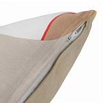 Подушка декоративная хлопковая бежевого цвета с абстрактным принтом Elysian Flow Sand варинант исполнения - 4 | Loft Concept в Липецке