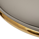 Стул бежевый из экокожи на золотых ножках Attribute of Elegance варинант исполнения - 3 | Loft Concept в Липецке