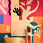 Обои ручная роспись в стиле Арт-деко Jazz Original colourway on painted silk with embroidery варинант исполнения - 4 | Loft Concept в Липецке