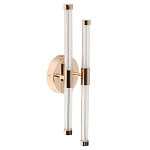 Бра с круглым основанием золотого цвета и двумя вертикальными плафонами Hex Scaffold варинант исполнения - 1 | Loft Concept в Липецке