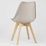 Стул с основой из пластика и мягким сиденьем Arvika Beige варинант исполнения - 5 | Loft Concept в Липецке