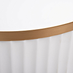 Консоль с ящиком белая с золотом Textured White Console with Gold варинант исполнения - 3 | Loft Concept в Липецке