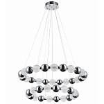 Светодиодная двухъярусная кольцевая люстра Crystal Globule Chandelier Chrome варинант исполнения - 2 | Loft Concept в Липецке
