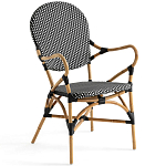 Кресло плетеное из ротанга Ronald Black White Rattan Chair варинант исполнения - 1 | Loft Concept в Липецке