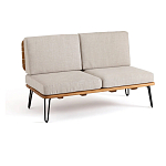 Двухместный диван из акации без подлоконтиков Amra варинант исполнения - 1 | Loft Concept в Липецке