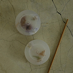 Круглая подставка под благовония из эпоксидной смолы с цветами белая Epoxy Resin Flowers Incense Stand White варинант исполнения - 4 | Loft Concept в Липецке