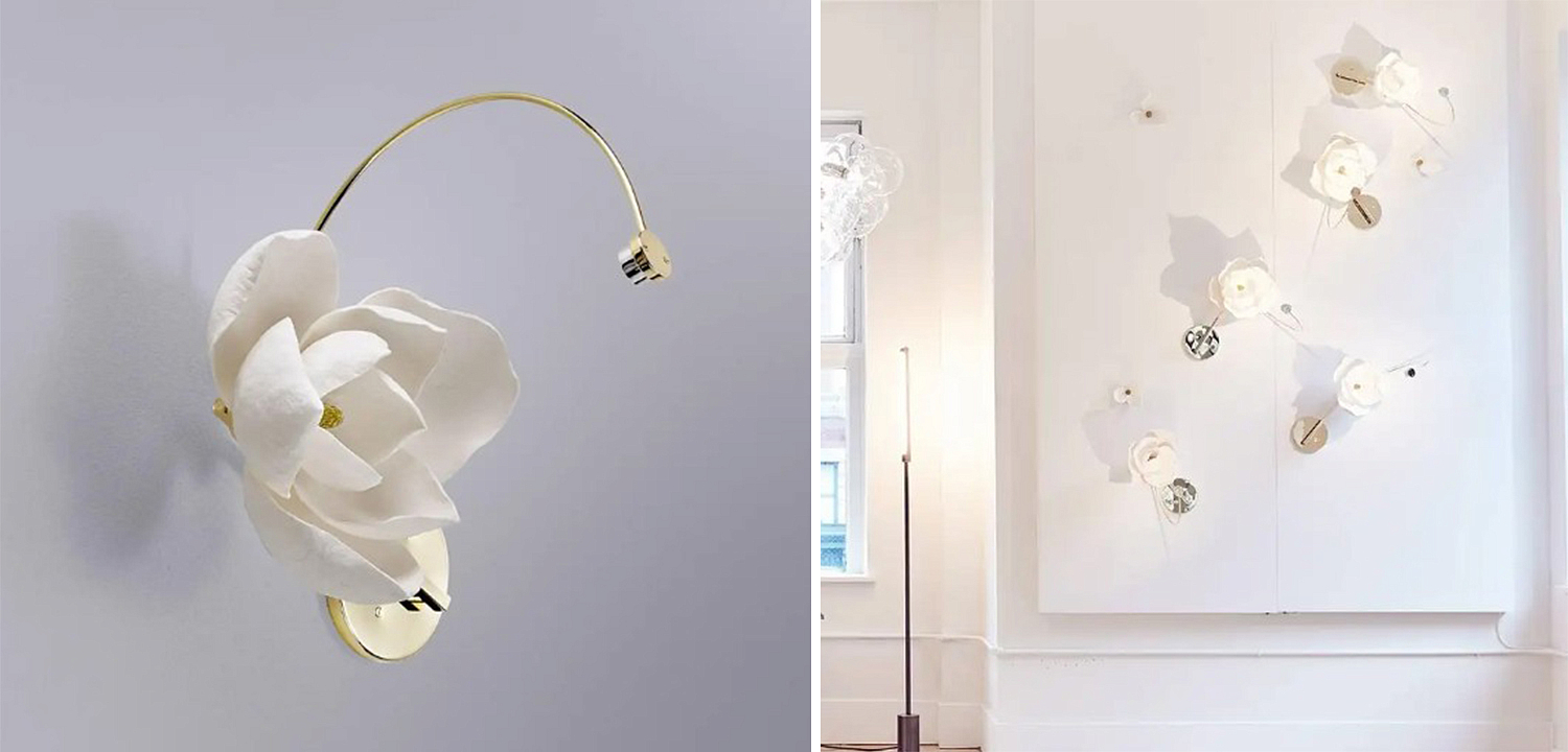 Бра Белый Цветок Lure Sconce by PELLE Бра Белый Цветок Lure Sconce by PELLE - Loft-Concept в Липецке