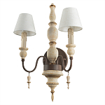 Бра с двумя конусовидными белыми тканевыми абажурами Terrain варинант исполнения - 3 | Loft Concept в Липецке