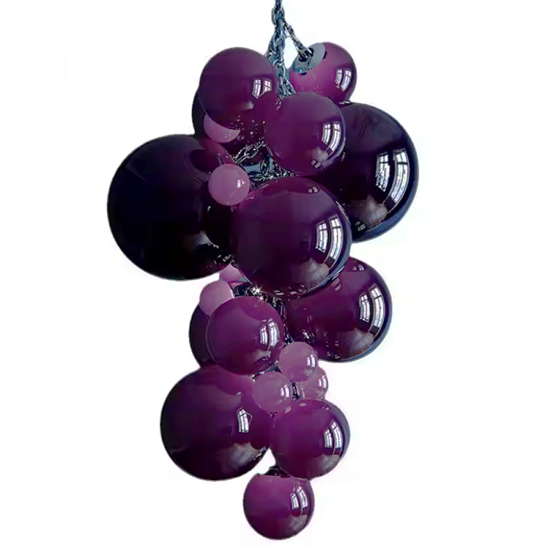 Люстра Grape Balls Сливовый цвет стекла Сливовый Люстра Grape Balls Сливовый цвет стекла Сливовый в Липецке | Loft Concept