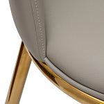 Стул бежевый из экокожи на золотых ножках Attribute of Elegance варинант исполнения - 2 | Loft Concept в Липецке