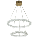 Многоярусная кольцевая люстра с хрустальным декором Gilbertine Crystals Two Rings Chandelier варинант исполнения - 2 | Loft Concept в Липецке