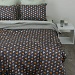 Постельное белье из сатина с принтом треугольники 150х200 см Triangular Dreams варинант исполнения - 8 | Loft Concept в Липецке