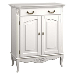 Комод белый из массива бука с ящиком и 2-мя дверцами в стиле прованс White Provence варинант исполнения - 1 | Loft Concept в Липецке