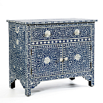 Комод инкрустация костью ORIENTAL Indian синий орнамент варинант исполнения - 2 | Loft Concept в Липецке