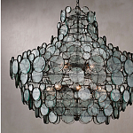 Люстра с каскадом из круглых прозрачных декоративных элементов Harmony of Light варинант исполнения - 2 | Loft Concept в Липецке