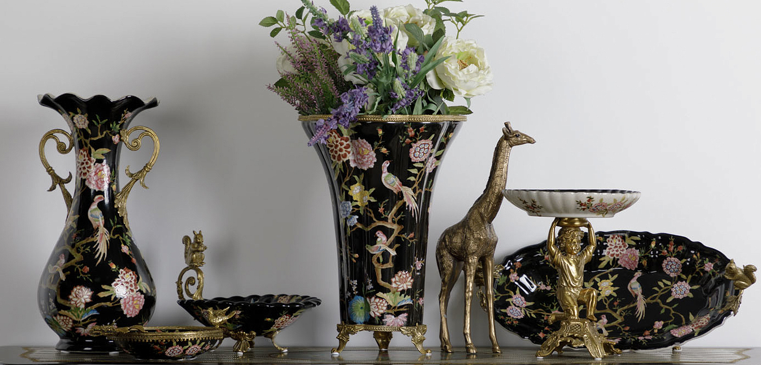Ваза Malu Black Vase Ваза Malu Black Vase - Loft-Concept в Липецке