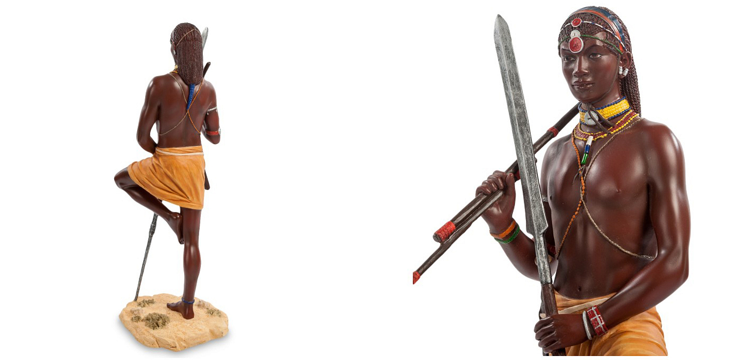 Статуэтка Tribal warrior Masai Статуэтка Tribal warrior Masai - Loft-Concept в Липецке