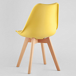 Стул с основой из пластика и мягким сиденьем Arvika Yellow варинант исполнения - 5 | Loft Concept в Липецке