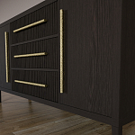 Буфет Primo с тремя ящиками и двумя фасадами Темный орех варинант исполнения - 8 | Loft Concept в Липецке